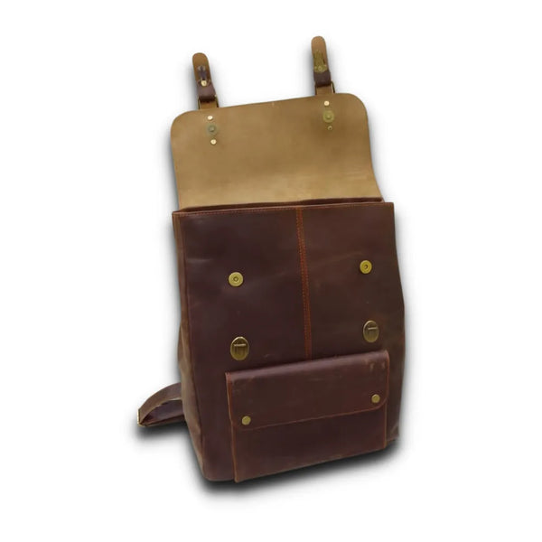 Leather Laptop Backpack - Travel backpack