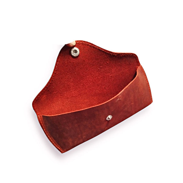 Rust Leather Glasses Cover