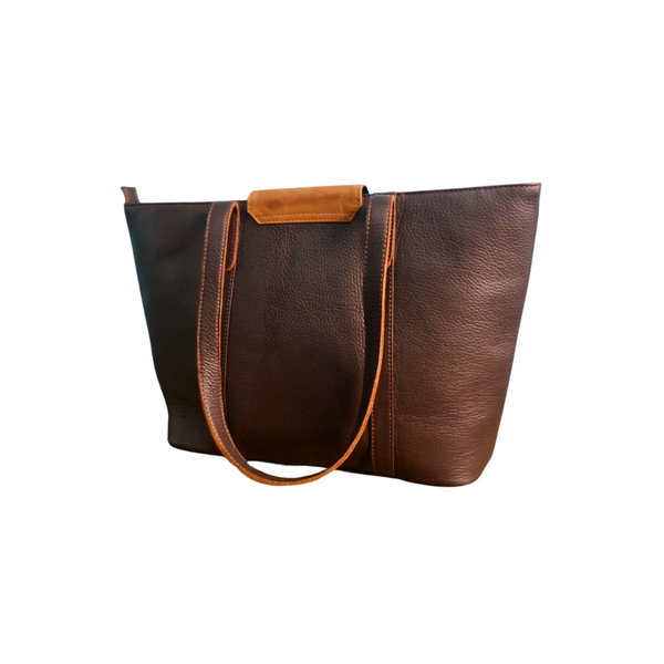 Dark Brown Leather Handbag for Women