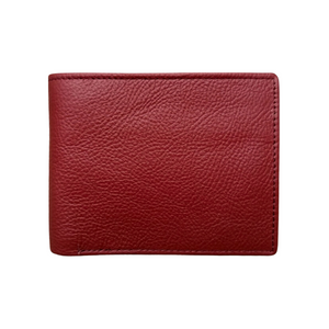 Red & Mustard Leather Men's Wallet