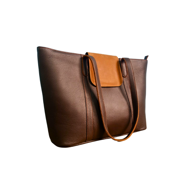 Dark Brown Leather Handbag for Women