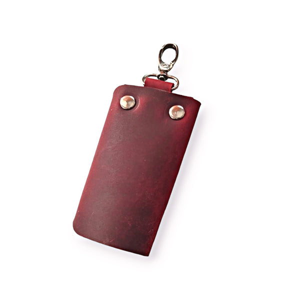 Leather Key Pouch - Ruby Key Case