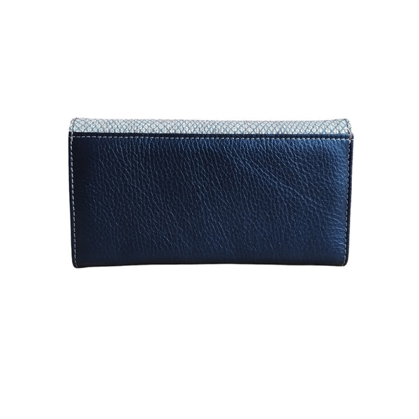 Diamond Print Leather Wallet for Women