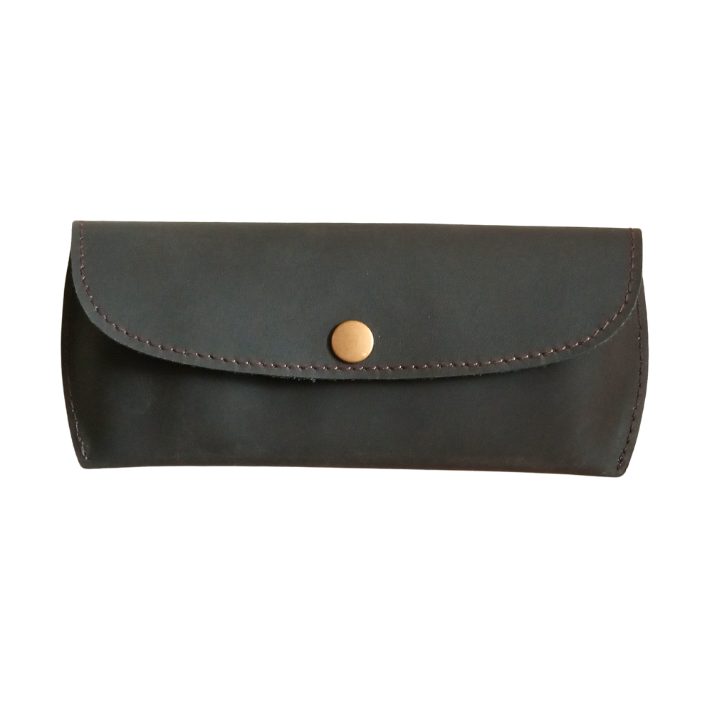 Coffee Leather Eyewear Case - Optical Cover