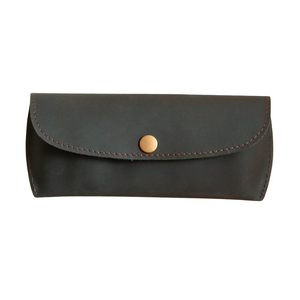 Coffee Leather Eyewear Case - Optical Cover