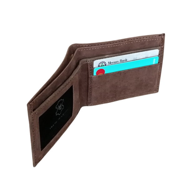 Cedar Brown Slim Fold Leather Wallet