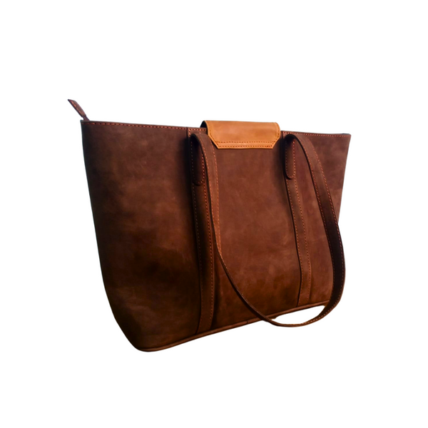 Dark Brown Leather Handbag for Women