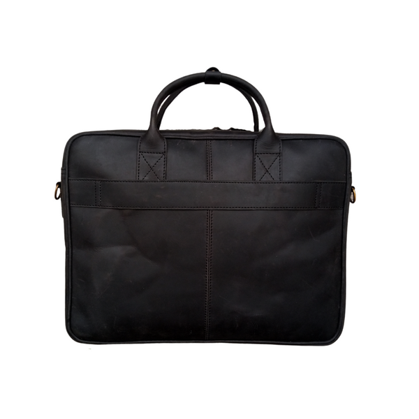 Black Leather Briefcase Laptop Bag, 15 & 16 Inches Laptop Bag