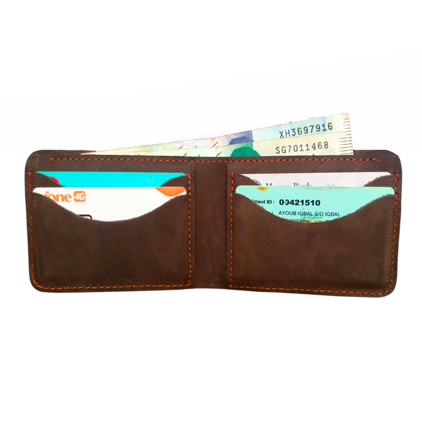 Brown Slim Leather Wallet for Men