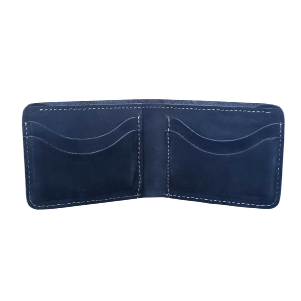 Blue Slim Leather Wallet for Men