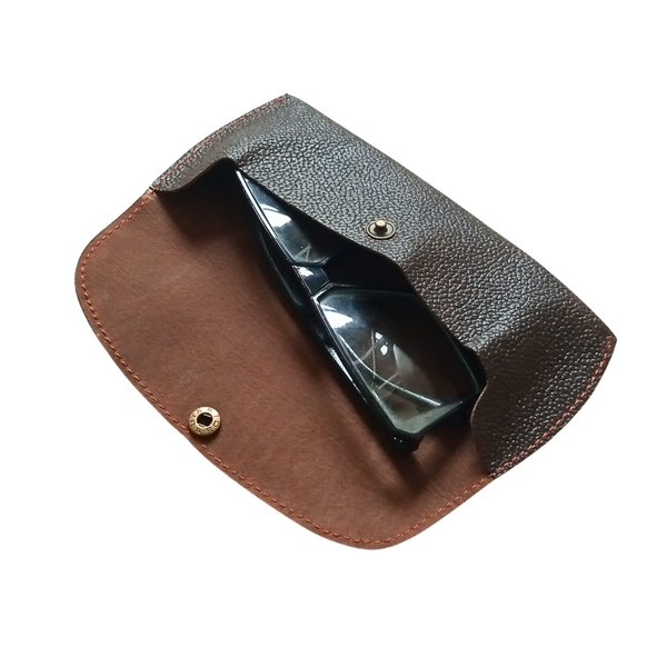 Brown Leather Eyewear Case - Optical Cover