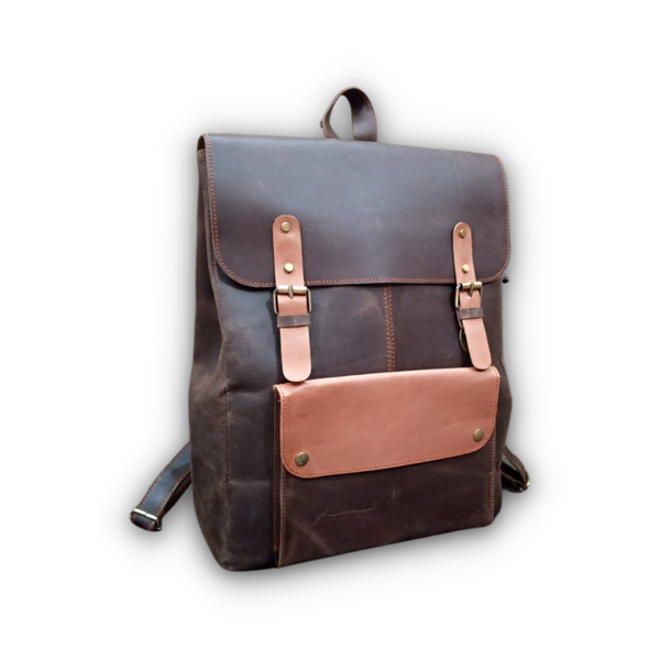 Leather laptop Backpack - Travel backpack