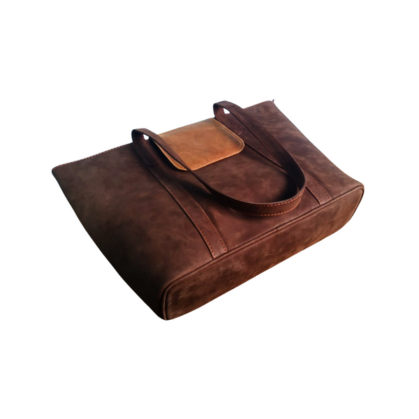 Dark Brown Leather Handbag for Women