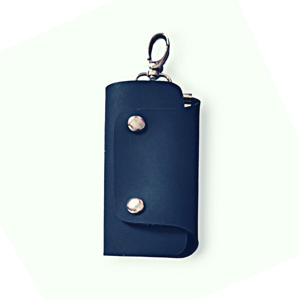 Leather Key Holder - Navy Key Pouch