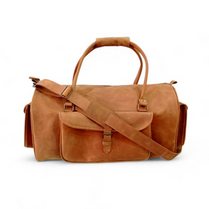 Shangrila Tan Leather Gym Bag