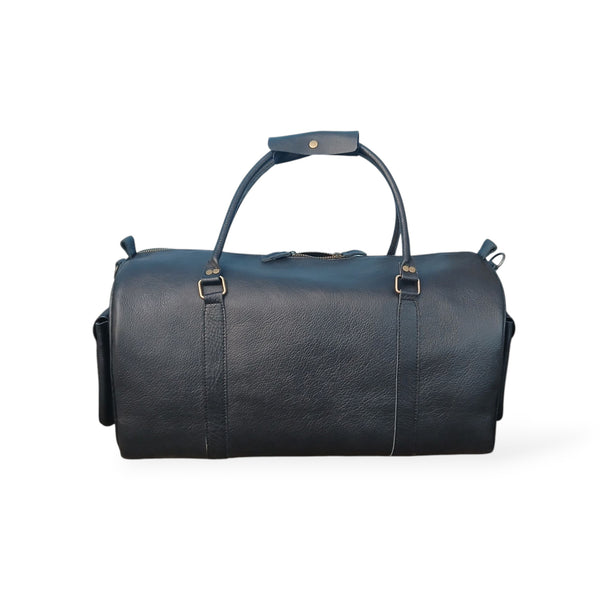 Black Softy Leather Duffel Bag - Gym Bag