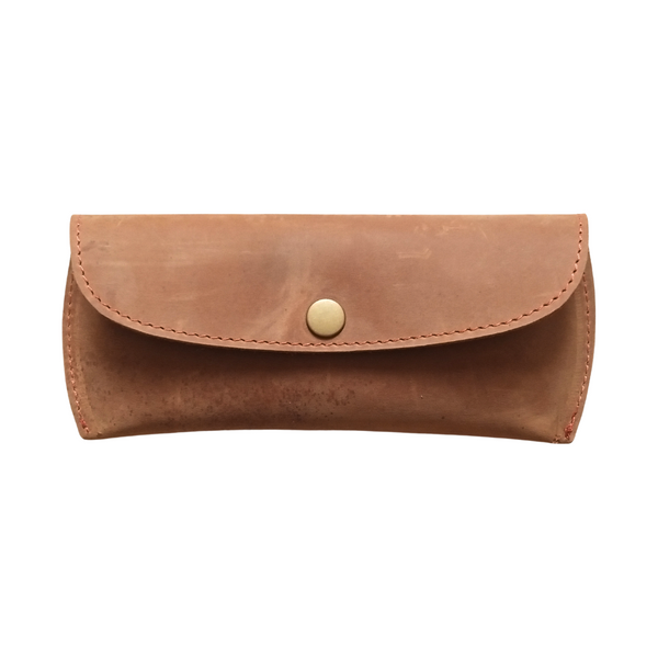 Tan Leather Eyewear Case - Optical Cover