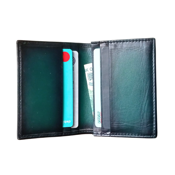 Patina Leather Mini Wallet - Bifold Card Holder