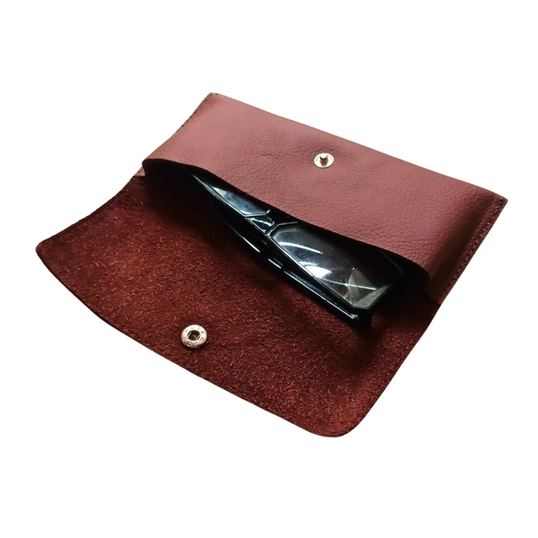 Rust Leather Eyewear Case - Optical Cover