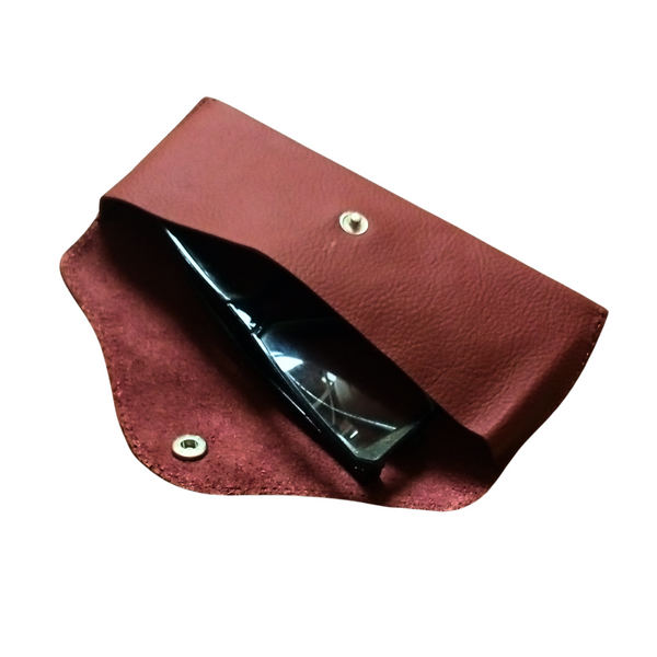 Rust Leather Eyewear Case - Optical Cover