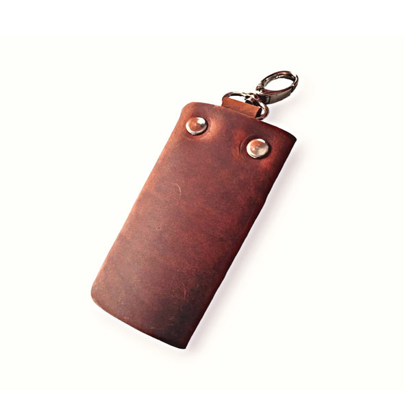 Leather Key Holder - Rust Key Pouch