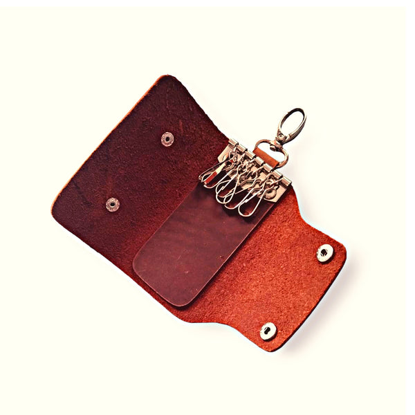 Leather Key Case - Tan Key Pouch