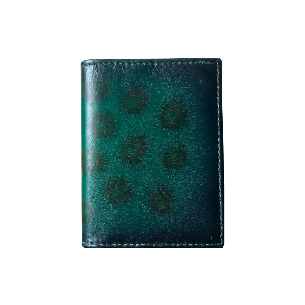 Patina Leather Mini Wallet - Bifold Card Holder