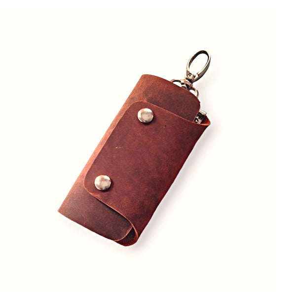 Leather Key Case - Tan Key Pouch