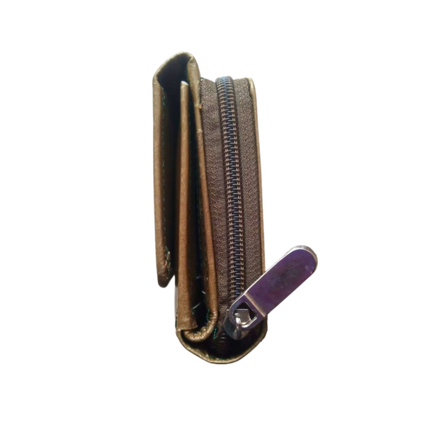 Olive Leather Travel Wallet for Women