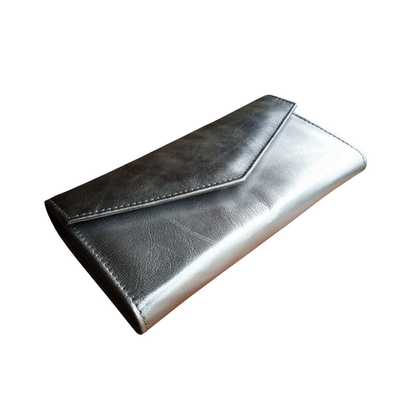 Smoky Leather Clutch Bag - Women's Formal Leather Wallet