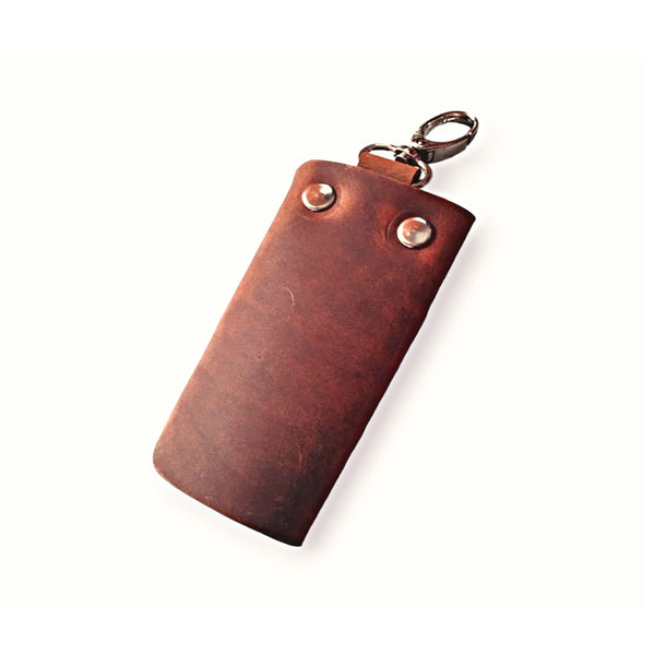 Leather Key Case - Tan Key Pouch