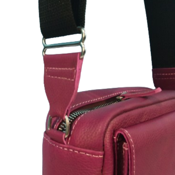 Pink Leather Crossbody Bag for Women