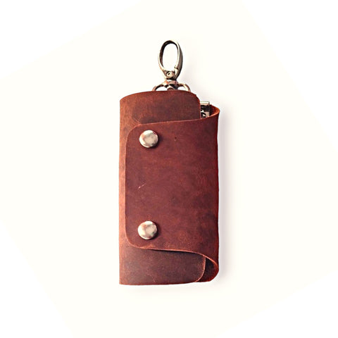 Leather Key Case - Tan Key Pouch