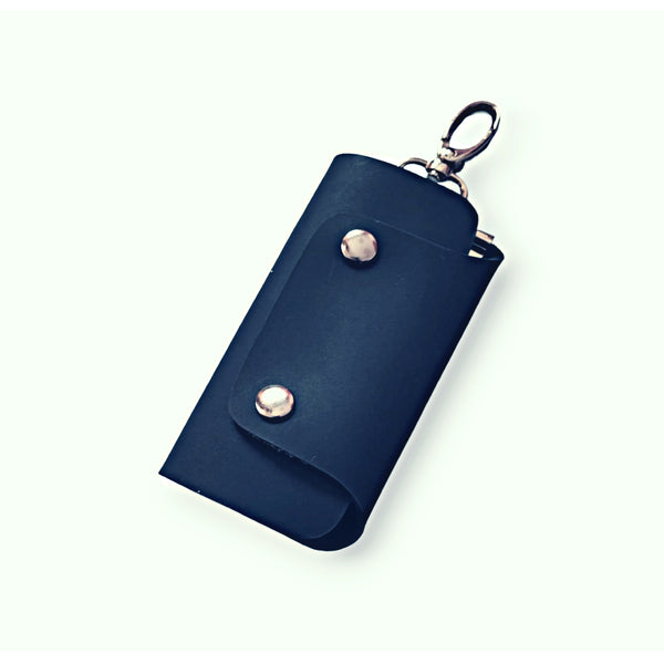 Leather Key Holder - Navy Key Pouch