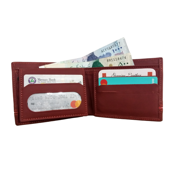 Burgundy Men's Leather Wallet