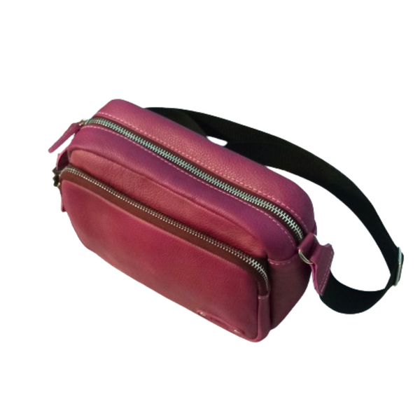 Pink Leather Crossbody Bag for Women