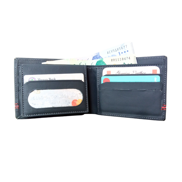 Grey Men's Leather Wallet