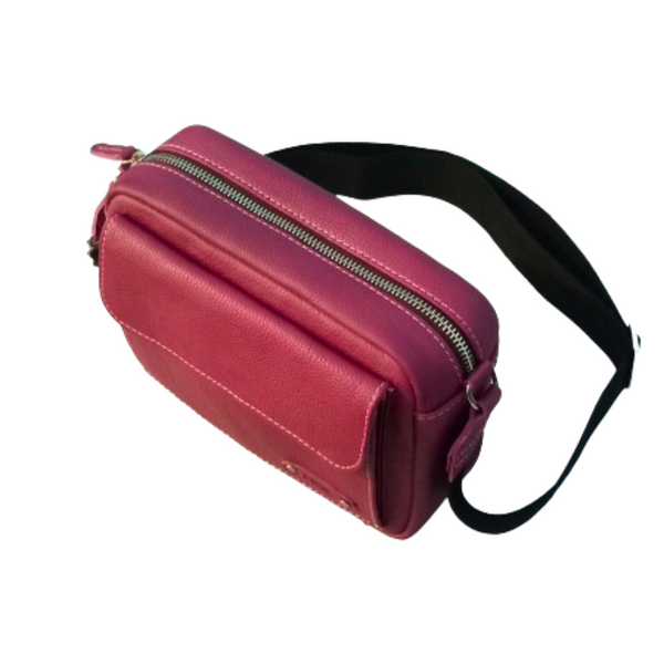 Pink Leather Crossbody Bag for Women