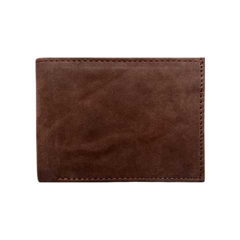 Cedar Brown Slim Fold Leather Wallet