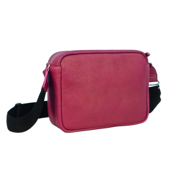 Pink Leather Crossbody Bag for Women