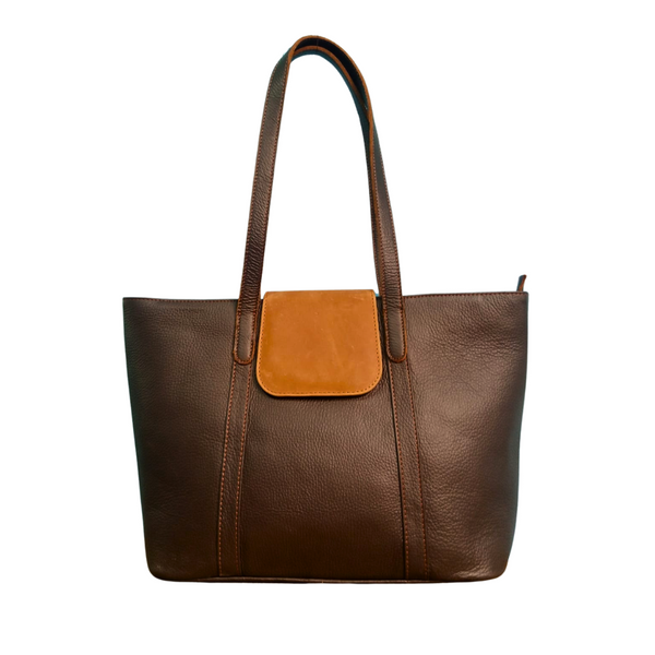 Dark Brown Leather Handbag for Women