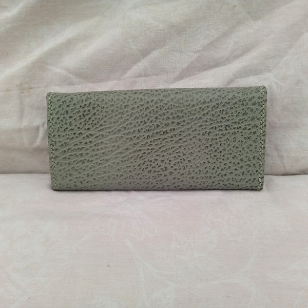 Ash Grey Split Leather Women's Wallet - Ladies Clutch