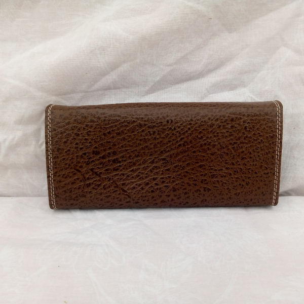 Brown Split Leather Women's Wallet - Ladies Clutch