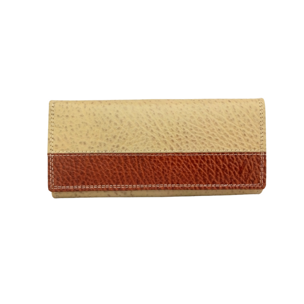 Creamy Split Leather Women's Wallet - Ladies Clutch