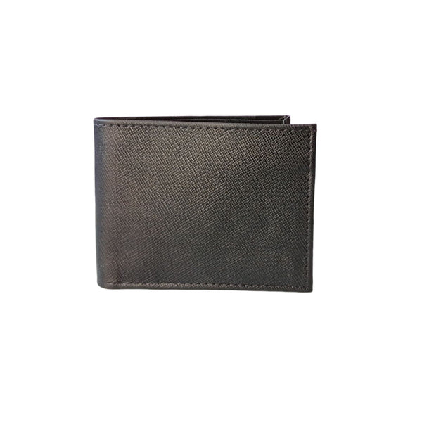 Black Textured Leather Wallet and Keyring Gift Set