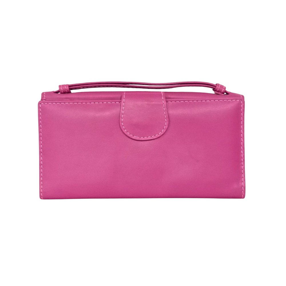 Neon Pink Women's Leather Wallet