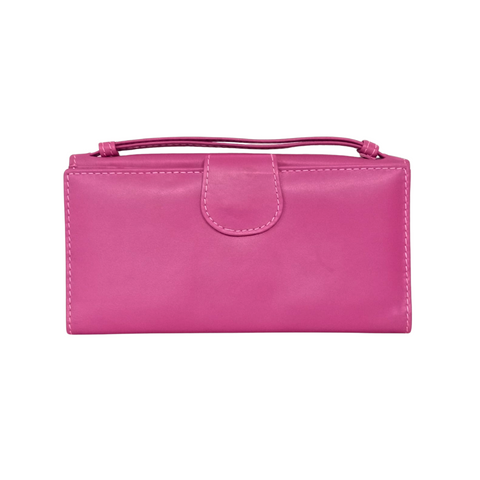 Neon Pink Women's Leather Wallet