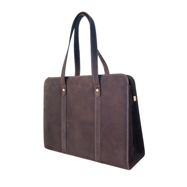 Luxury Leather Work Tote Bag for Women - Business Bag