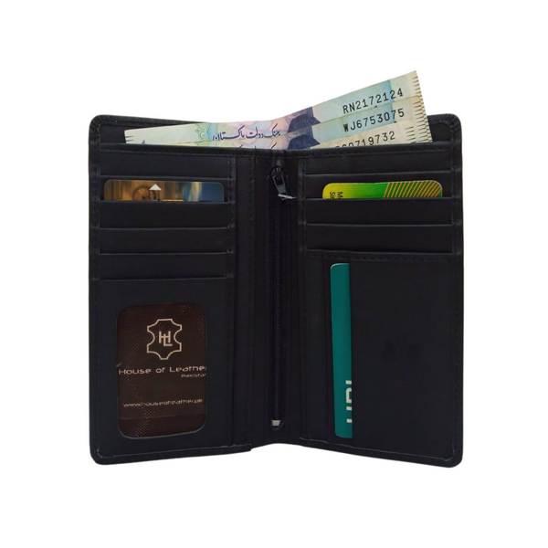 Black Leather Travel Wallet