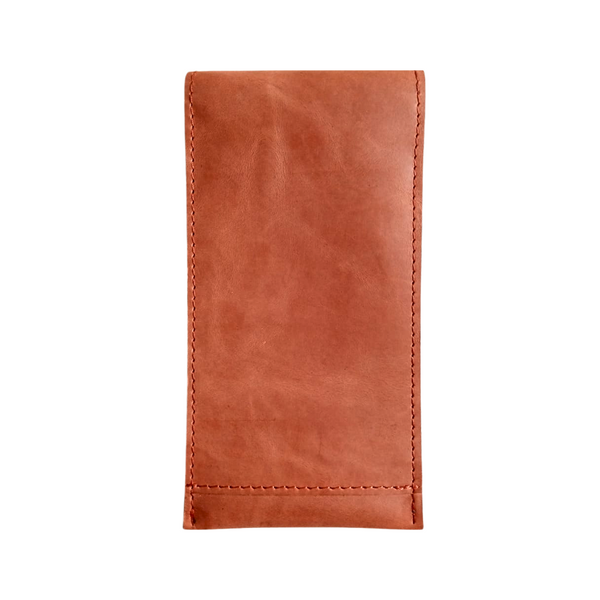 Mustard Leather Glasses Cover - Optical Pouch